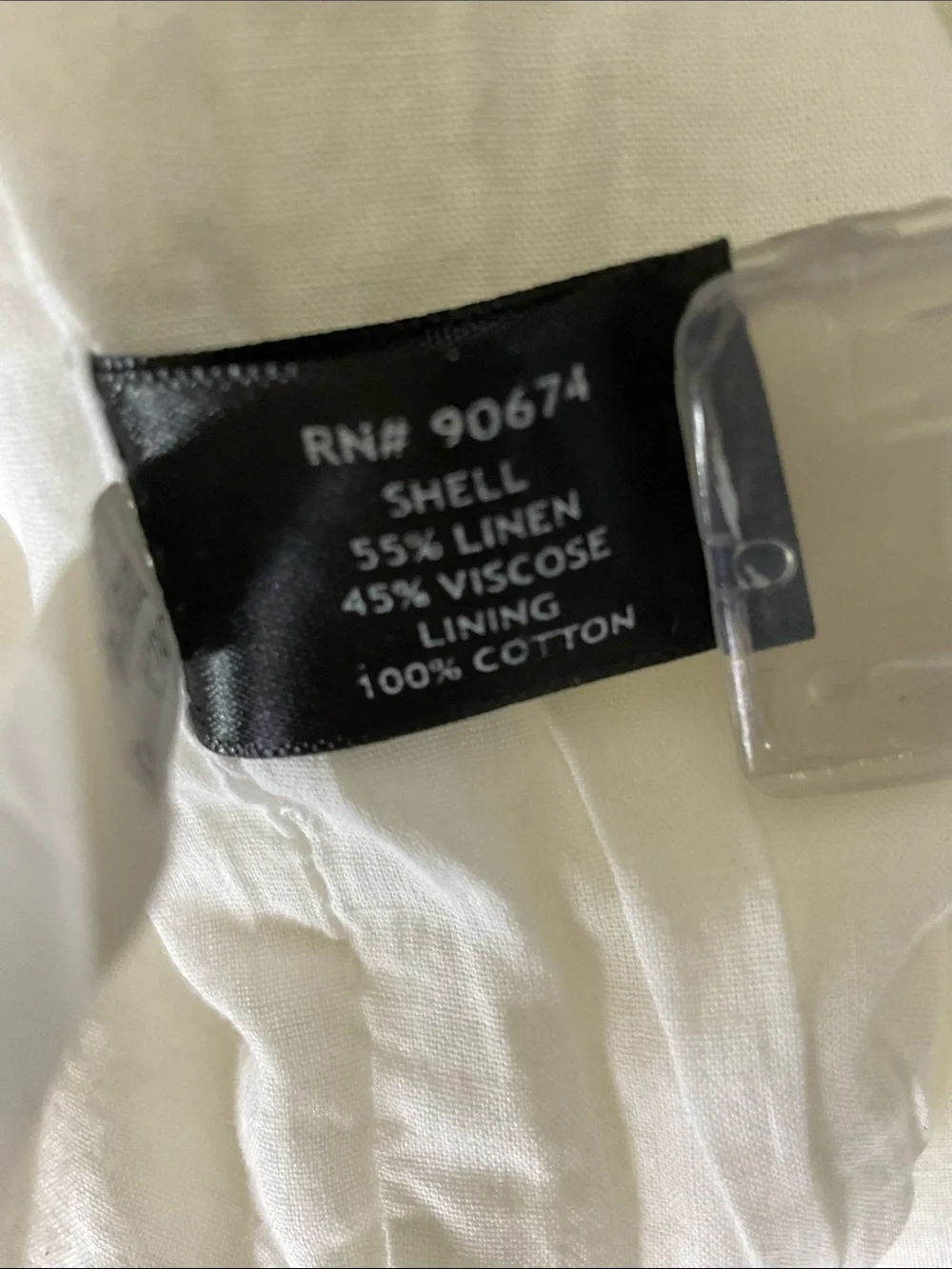 Boston Proper White Wide-Leg Cotton-Linen Chinos Side Slit